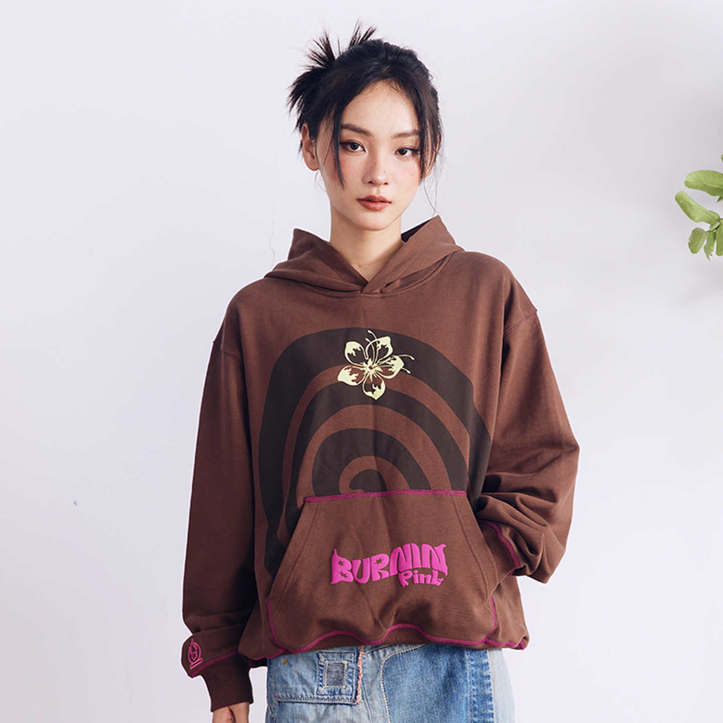 BURNIN* Swirl Contrast Color Foam Hoodie - PSYLOS 1, BURNIN* Swirl Contrast Color Foam Hoodie, Hoodie, Burnin, PSYLOS 1